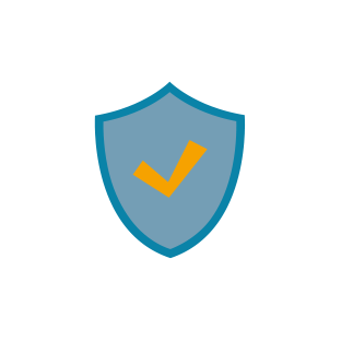 Grafik mit einem Schutzschild als Begleitbild für das Segment IT & Datenschutz